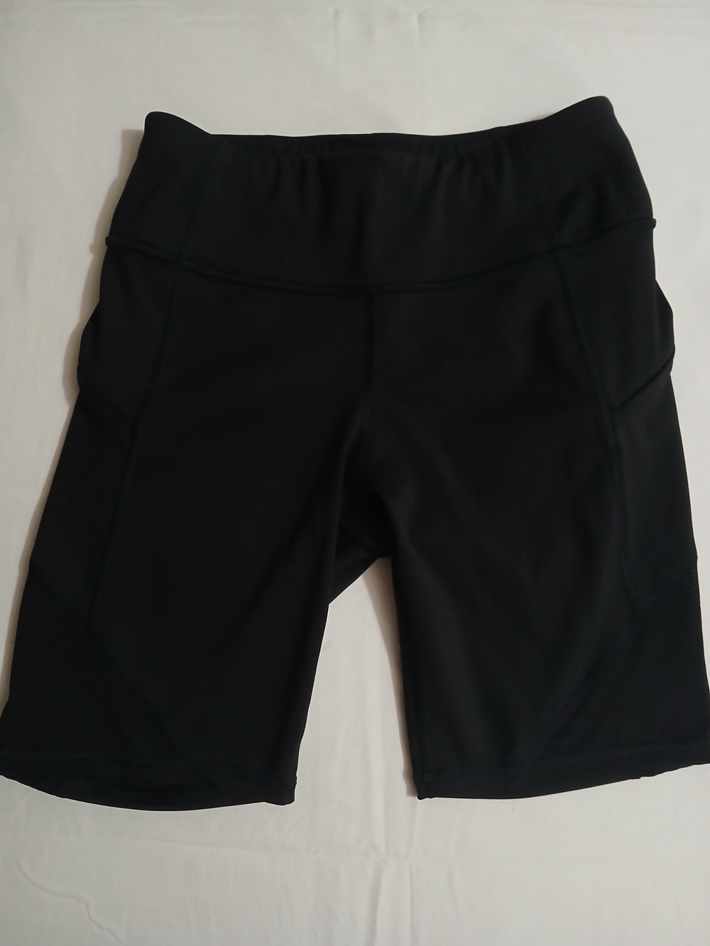 Athleta Black High-Rise Workout Casual and/or Bike Shorts with Wide Waistband
